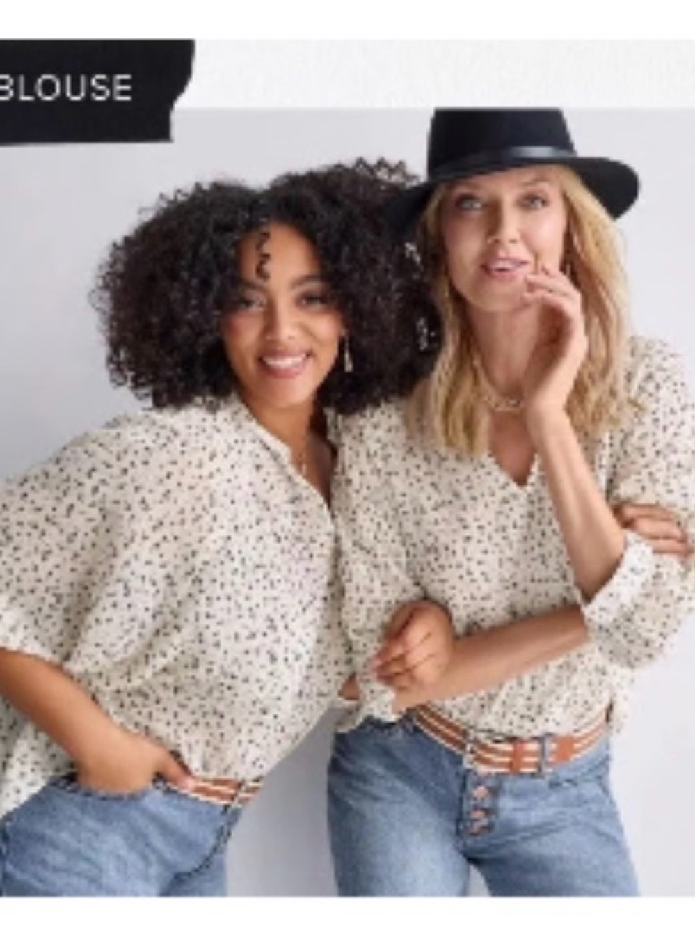 Cabi Gather Blouse Women's Cream Floral V-Neck Blouse - Casual Lightweight Top